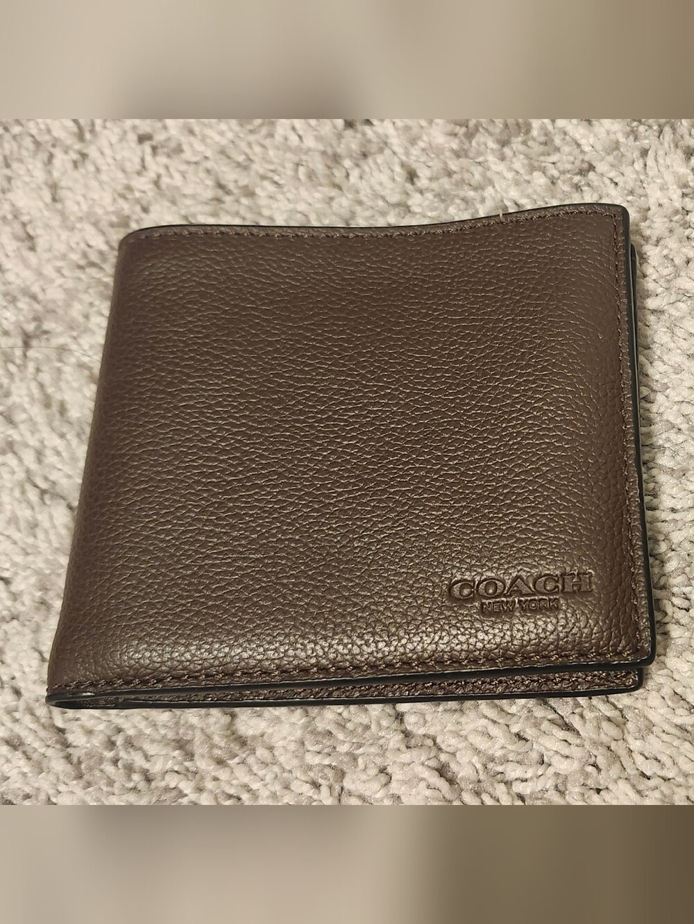 NWD Coach $150 Leather Bifold Wallet Brown